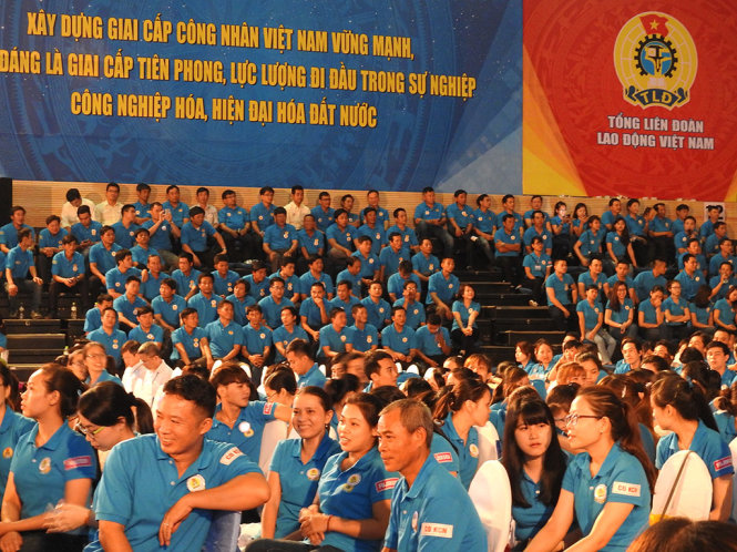 Công nhân, người lao động miền Trung tham dự buổi gặp gỡ với Thủ tướng Chinh phủ  - Ảnh: V.HÙNG