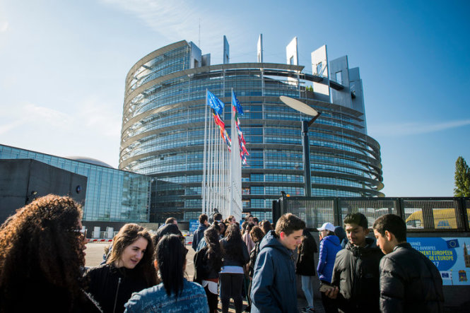 Trụ sở Nghị viện châu Âu ở Strasbourg, Pháp - Ảnh: New York Times