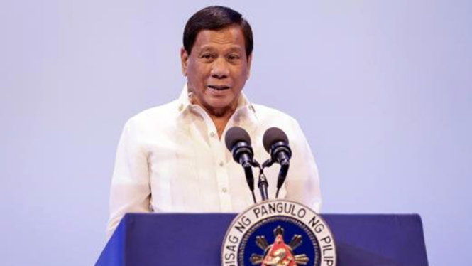 Tổng thống Philippines Rodrigo Duterte phát biểu tại Hội nghị cấp cao ASEAN lần thứ 30 ngày 29-4 - Ảnh: Reuters