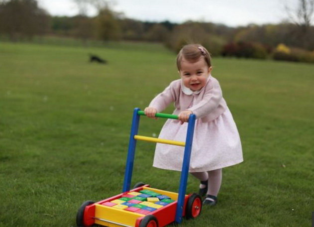 Bức ảnh Charlotte được công bố trước sinh nhật lần 1 của cô bé - Ảnh: EPA