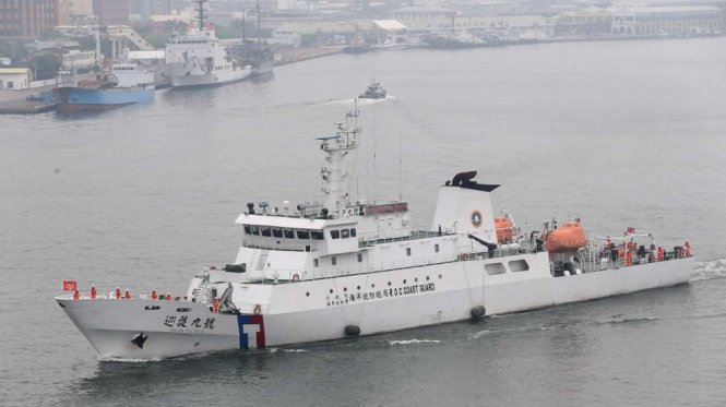 Một tàu tuần duyên của vùng lãnh thổ Đài Loan - Ảnh: AFP