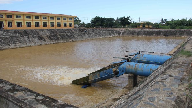 Nhà máy nước Cầu Đỏ Đà Nẵng thường xuyên thiếu nước đầu nguồn vào mùa khô - Ảnh: Trường Trung