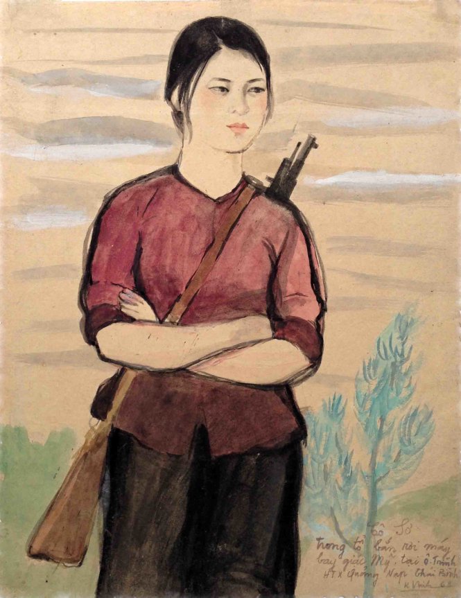 Một bức ký họa của họa sĩ Trịnh Kim Vinh