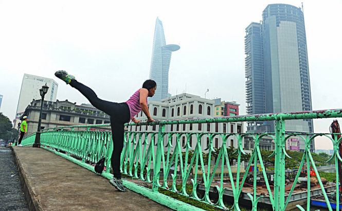Chị Trần Kim Loan thường xuyên tập thể dục từ 5h - 6h30 mỗi sáng