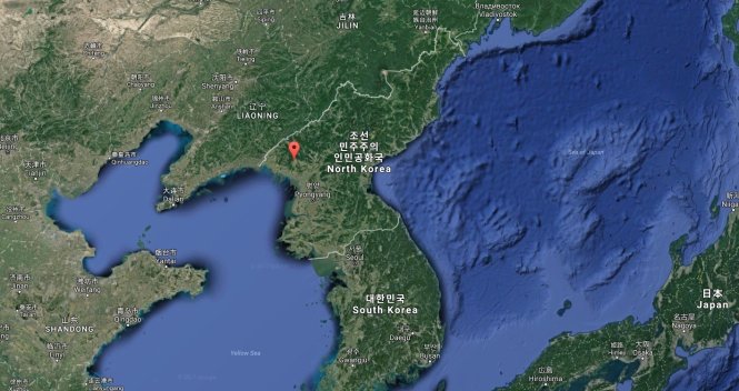 Vụ bắn thử tên lửa của Triều Tiên rạng sáng 14-5 được xem là đã thành công. Trong ảnh: Khu vực được cho là nơi Triều Tiên đã phóng tên lửa - Ảnh: Google map