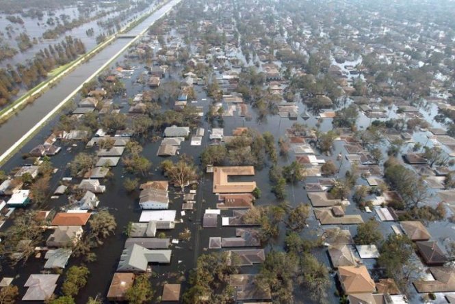 Bão Katrina tàn phá nhiều khu vực của nước Mỹ trong mùa bão năm 2005 - Ảnh: Reuters