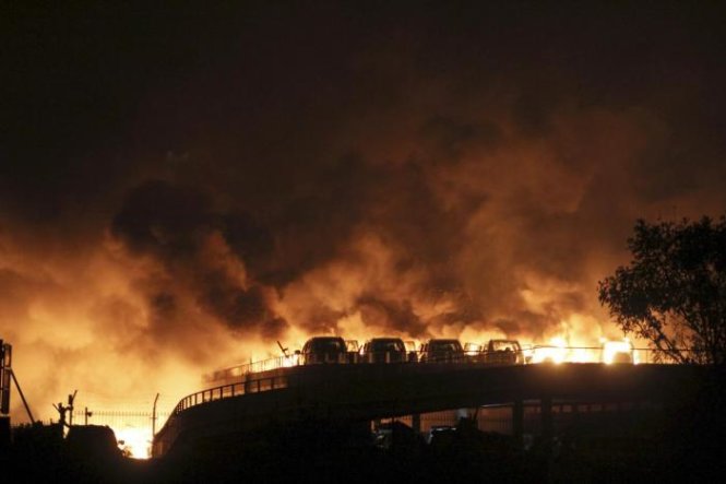 Số tiền bồi thường trong vụ nổ kho hóa chất tại Thiên Tân năm 2015 không được tiết lộ - Ảnh: Reuters