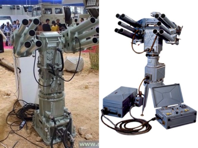 Hệ thống CS/AR-1 của Trung Quốc (trái) là một bản sao hoàn hảo của hệ thống DP-65 của Nga (phải) - Ảnh: IHS Jane's