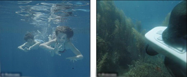 Người dùng có thể điều khiển để Biki bơi lội dưới nước và chụp ảnh