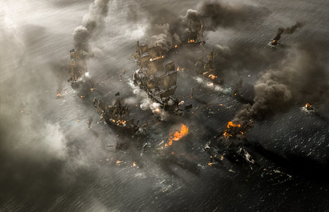Một cảnh quay trận chiến trên biển trong phần 5 - Ảnh: Disney