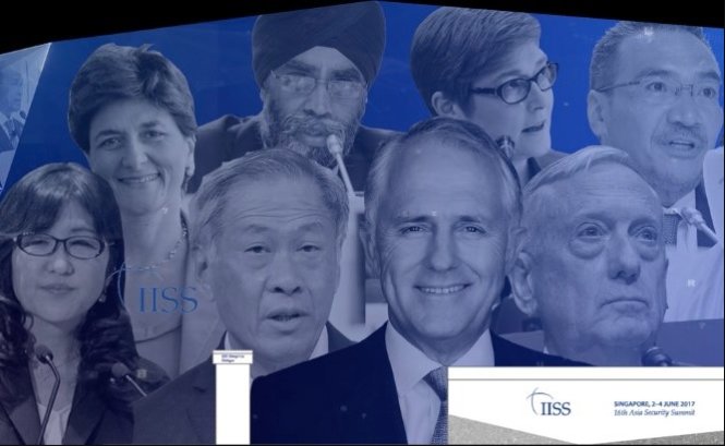 Thủ tướng Úc, 11 bộ trưởng quốc phòng, Tổng thư ký ASEAN và nhiều quan chức cấp cao khác đang tham dự Đối thoại Shangri-La 2017 - Ảnh: IISS
