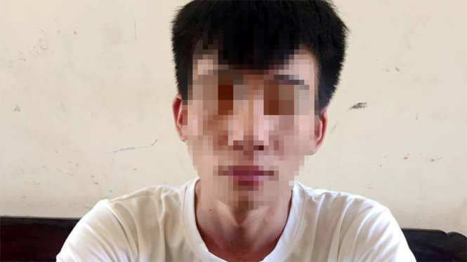 Nguyễn Sơn Tùng tại cơ quan điều tra - Ảnh do công an huyện Cam Lộ cung cấp