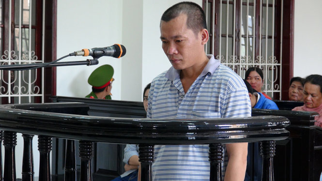 Bị cáo Trần Văn Lộc tại phiên tòa sơ thẩm ngày 5 - 6