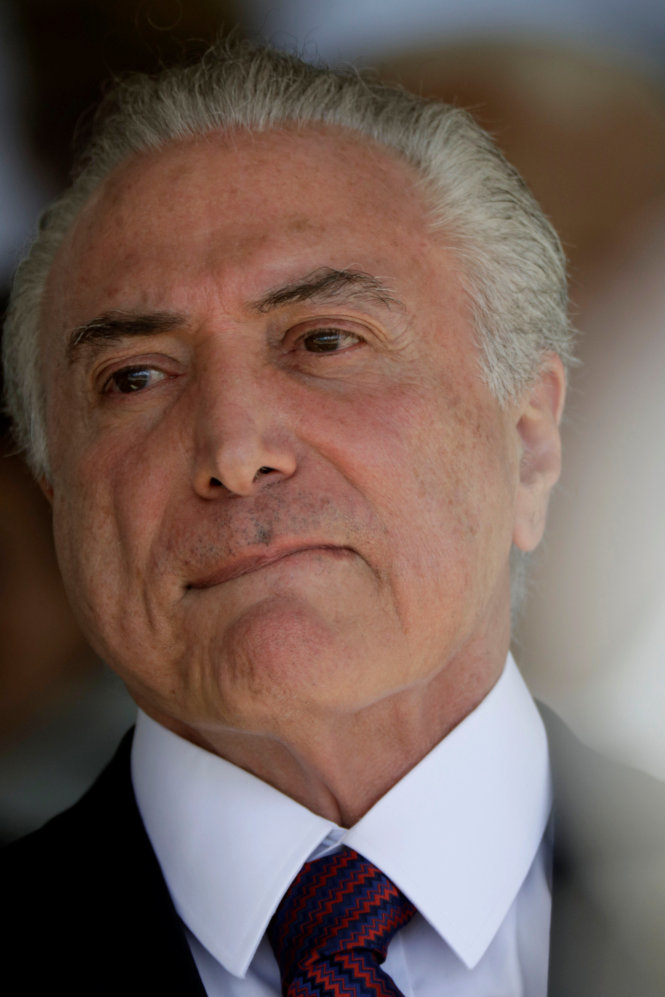 Tổng thống Brazil, ông Michel Temer - Ảnh: Reuters