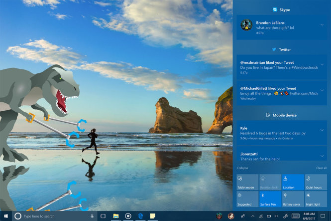 Bản cập nhật HĐH Windows 10 vừa được công bố cho những người được mời trải nghiệm sớm trước khi phát hành phổ biến - Ảnh: Microsoft