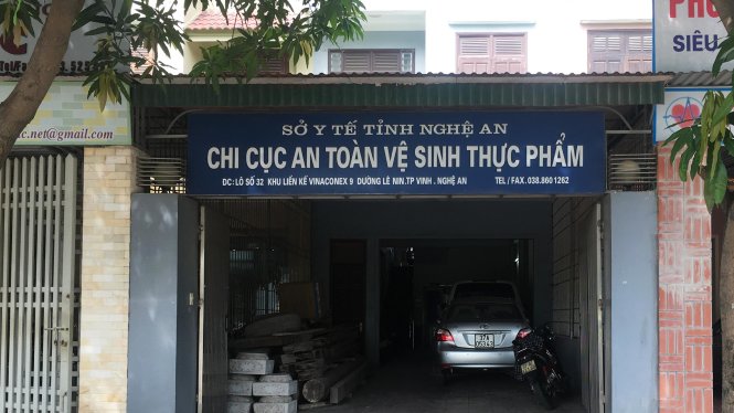 Chi cục Vệ sinh an toàn thực phẩm Nghệ An - nơi ông Trang đang công tác - Ảnh: Doãn Hòa