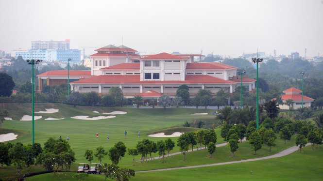 Sân golf Long Biên nhìn từ trên cao -
 Ảnh: Khánh Vân