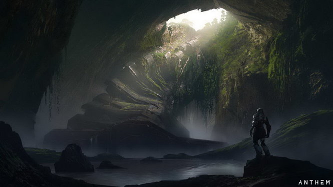 Một khung cảnh hang động trong Anthem, thoạt trông làm tác giả liên tưởng đến hang Sơn Đoòng - Ảnh: VG247.com