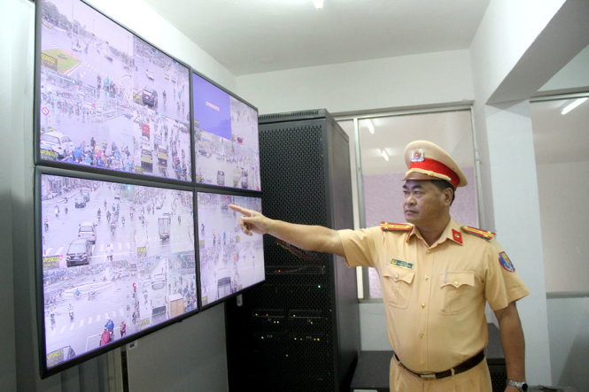 Hệ  thống camera phục vụ việc xử lý các phương tiện vi phạm giao thông ở Đà Nẵng - Ảnh: ĐOÀN CƯỜNG