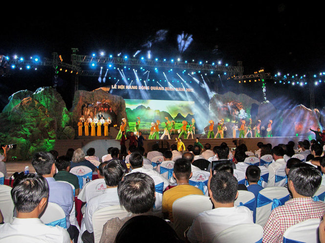 Hình ảnh trong chương trình biểu diễn nghệ thuật khai mạc lễ hội Quảng Bình vương quốc hang động - kỳ vĩ và huyền thoại