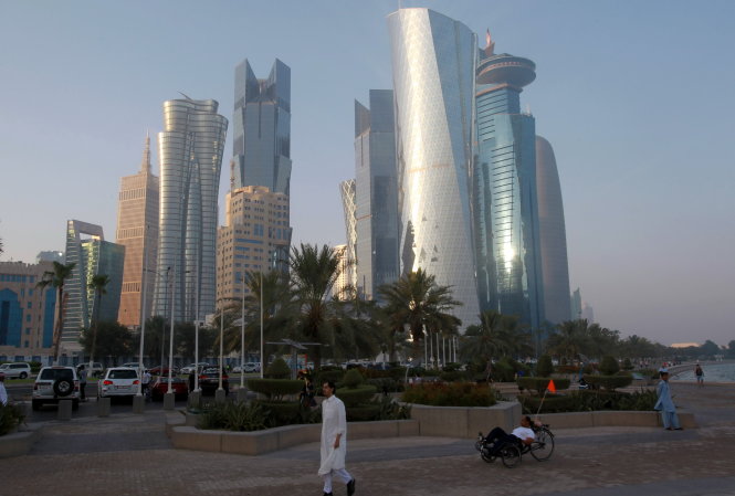 Một góc thủ đô Doha của Qatar trong ảnh chụp ngày 15-6 - Ảnh: Reuters