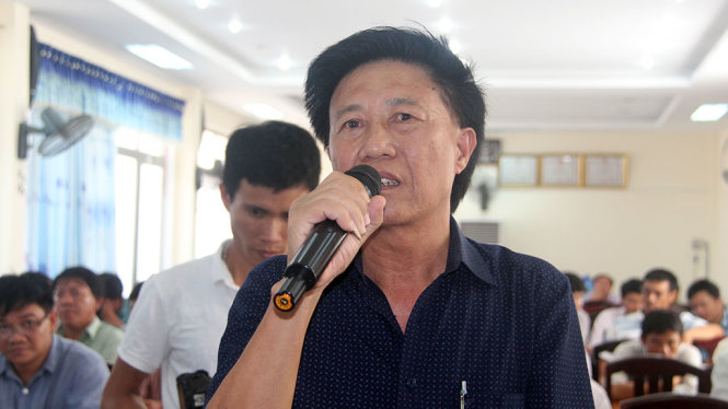 Ông Nguyễn Xuân Nguyên, Giám đốc Công ty Đại Nguyên Dương đồng ý với yêu cầu UBND tỉnh Bình Định - Ảnh: THÁI THỊNH