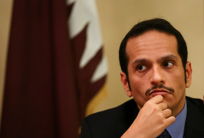Ngoại trưởng Qatar Sheikh Mohammed bin Abdulrahman al-Thani khẳng định không có chuyện chấp nhận hay đàm phán về các yêu sách của các nước Ả rập - Ảnh: Reuters