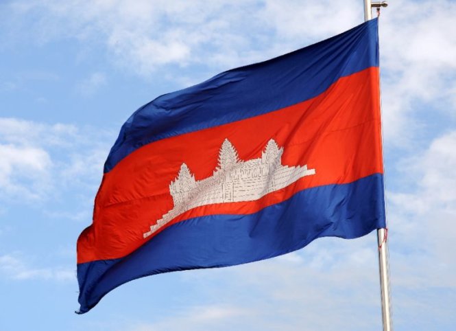 Quốc kỳ của Campuchia - Ảnh: AFP