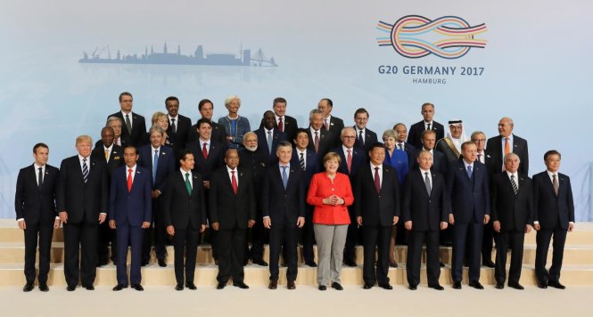 Các nguyên thủ dự G20 2017 tại Hamburg, Đức - Ảnh: Reuters