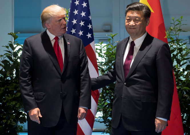 Tổng thống Mỹ Donald Trump (trái) và Chủ tịch Trung Quốc Tập Cận Bình (trái)