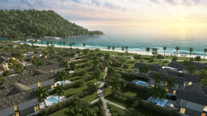 Toàn cảnh dự án nghỉ dưỡng Sun Premier Village Kem Beach Resort. Ảnh T.HIỀN