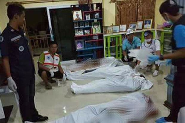 Các thi thể nạn nhân bị thảm sát trong gia đình trưởng làng - Ảnh: Facebook đội cứu hộ