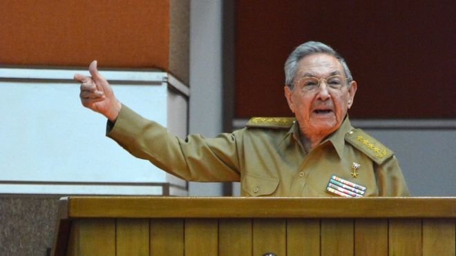 Chủ tịch Cuba Raul Castro lên án việc Mỹ lợi dụng vấn đề nhân quyền để chống lại Cuba - Ảnh: AFP