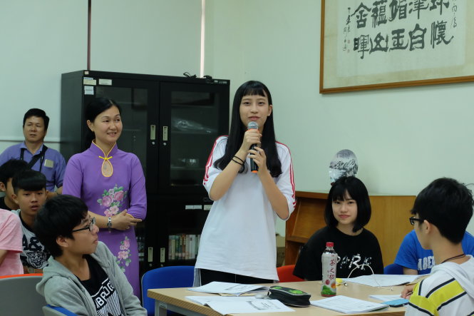 Các em học sinh trong lớp học tiếng Việt - Ảnh: Vũ Thủy