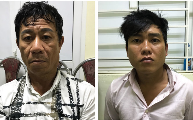 Hai đối tượng Hồ Kim Anh và Nguyễn Thành Phát cùng tang vật vụ án tại cơ quan điều tra - Ảnh: PC 47 Công an TP Hải Phòng cung cấp