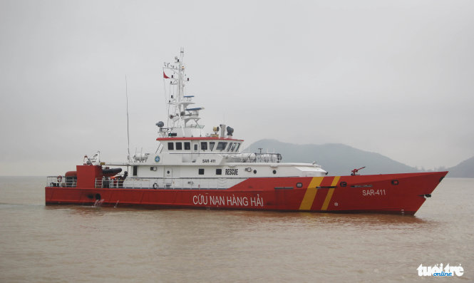 Tàu SAR 411 được trang bị hiện đại phục vụ công tác tìm kiếm cứu nạn trên biển - Ảnh: DOÃN HÒA