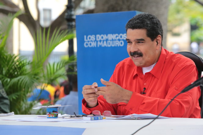 Tổng thống Nicolas Maduro trong chương trình truyền hình hằng tuần có tên 
