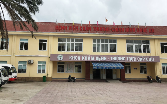 Bệnh viện chấn thương chỉnh hình Nghệ An, nơi bệnh nhân Lê Quang Hiếu tử vong - ẢNH: Doãn Hòa