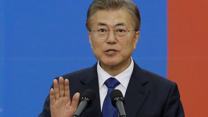 Tổng thống Hàn Quốc, ông Moon Jae-in - Ảnh: Reuters