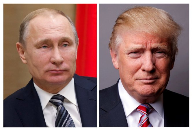 Tổng thống Nga Vladimir Putin (Nga) và tổng thống Mỹ Donald Trump - Ảnh: Reuters