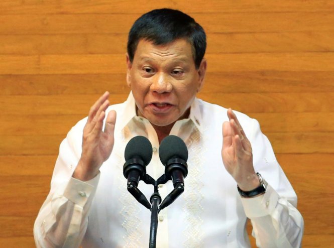 Tổng thống Philippines, ông Rodrigo Duterte - Ảnh: Reuters