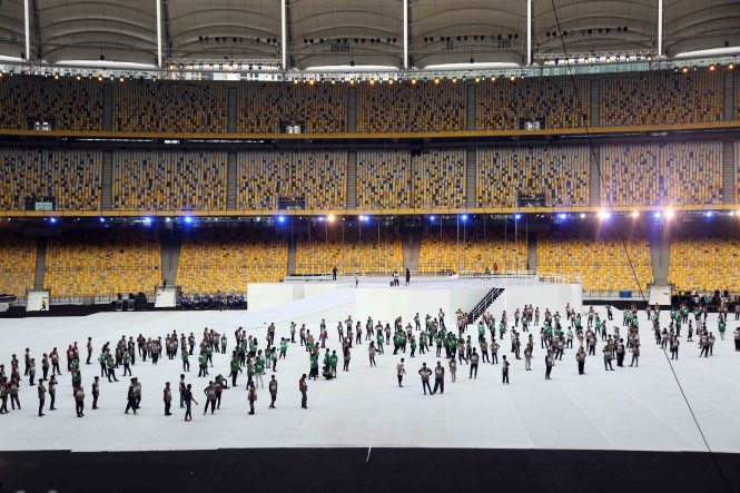 Nước chủ nhà Malaysia đã chuẩn bị một lễ khai mạc SEA Games cực kỳ hoành tráng. Ảnh: N.K