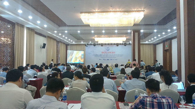 Toàn cảnh hội thảo tại TP Sầm Sơn chiều 18-8- Ảnh: Hà Đồng