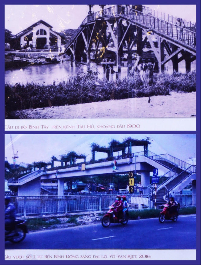 Cầu đi bộ Bình Tây trên kênh Tàu Hũ bây giờ là cầu đi bộ số 1 nối Bến Bình Đông với đại lộ Võ Văn Kiệt - Ảnh: HỮU THUẬN