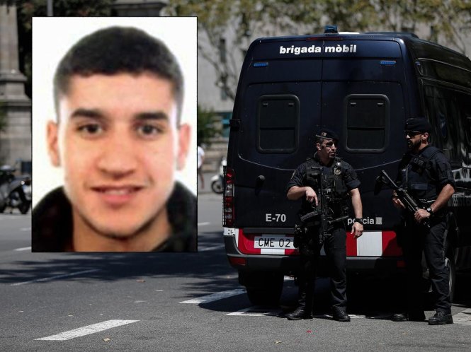 Chân dung tên Younes Abouyaaqoub, kẻ lái xe đâm vào người đi bộ ở Barcelona ngày 17-8 - Ảnh chụp màn hình