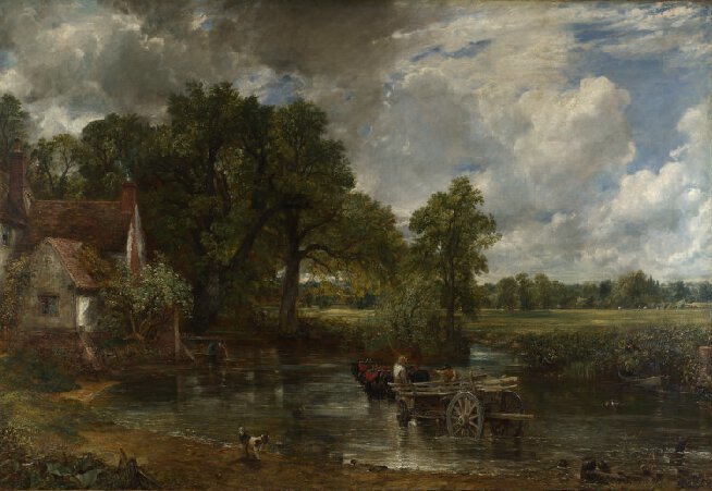 Bức tranh The Hay Wain do John Constable vẽ năm 1821 - Ảnh: Bảo tàng quốc gia London