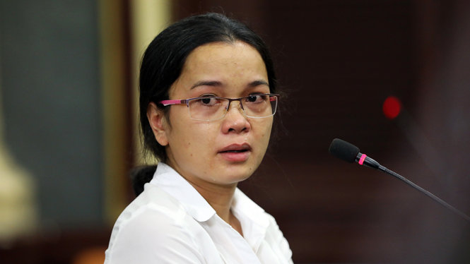 Bị cáo Lê Thị Vũ Phương (nguyên kế toán trưởng VN Pharma) được Viện KSND TP.HCM đề nghị mức án từ 4-6 năm tù - Ảnh: HỮU KHOA