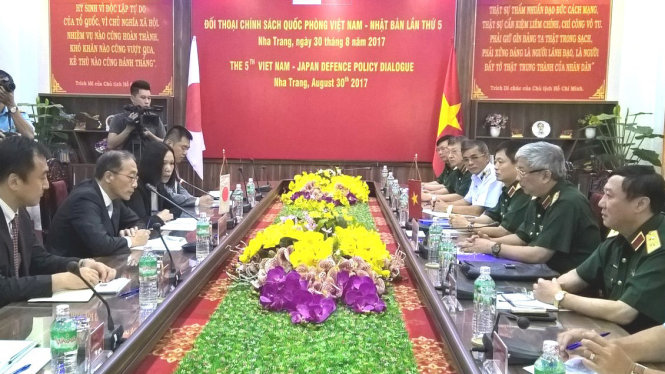Đoàn đại biểu Bộ quốc phòng hai nước tại Đối thoại chính sách quốc phòng Việt Nam- Nhật Bản lần thứ 5 - Ảnh: NHẬT NAM