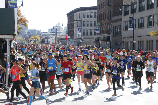 Giải ING New York City Marathon thu hút hàng chục nghìn người tham gia chạy hàng năm