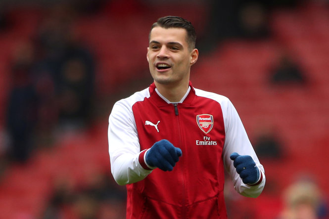 Granit Xhaka vắng mặt trận gặp CSKA Moscow vì bị ốm. Ảnh: REUTERS